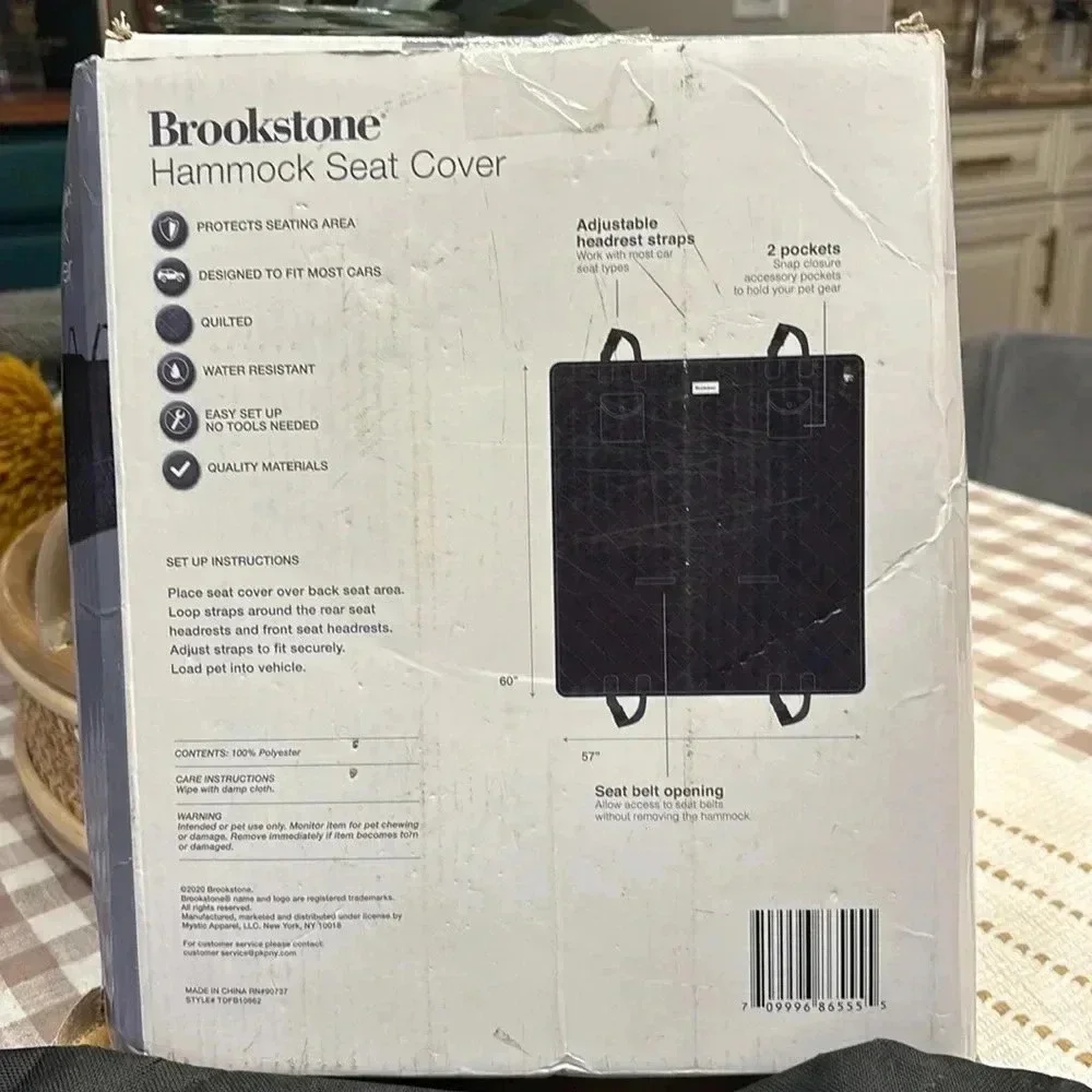 Brand New Brookstone Pet Hammock Seat Cover